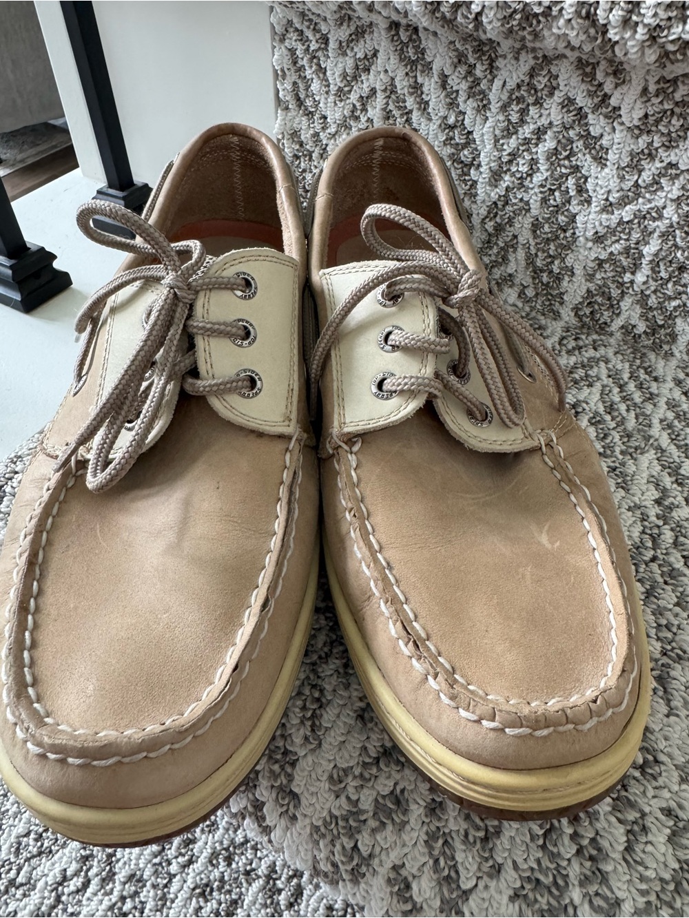 Sperry Top Sliders Men's Suede Boat Shoes in Tan Lace-Up Deck Style Size 11 - Picture 2 of 9